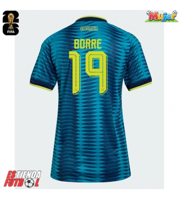 Colombia Rafael Santos Borre #19 Segunda Equipación Mujer Mundial 2026 Manga Corta